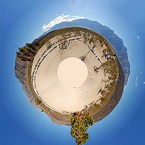 Little planet view of the Palm Spring Camp panorama, November 19, 2014
